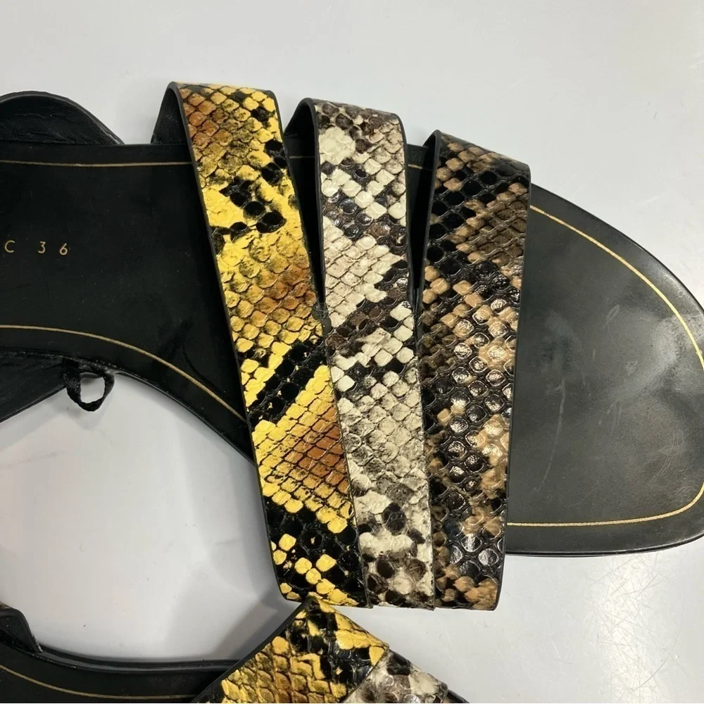 Zara snake skin Strappy Sandals‎ size 36 - Picture 5 of 8
